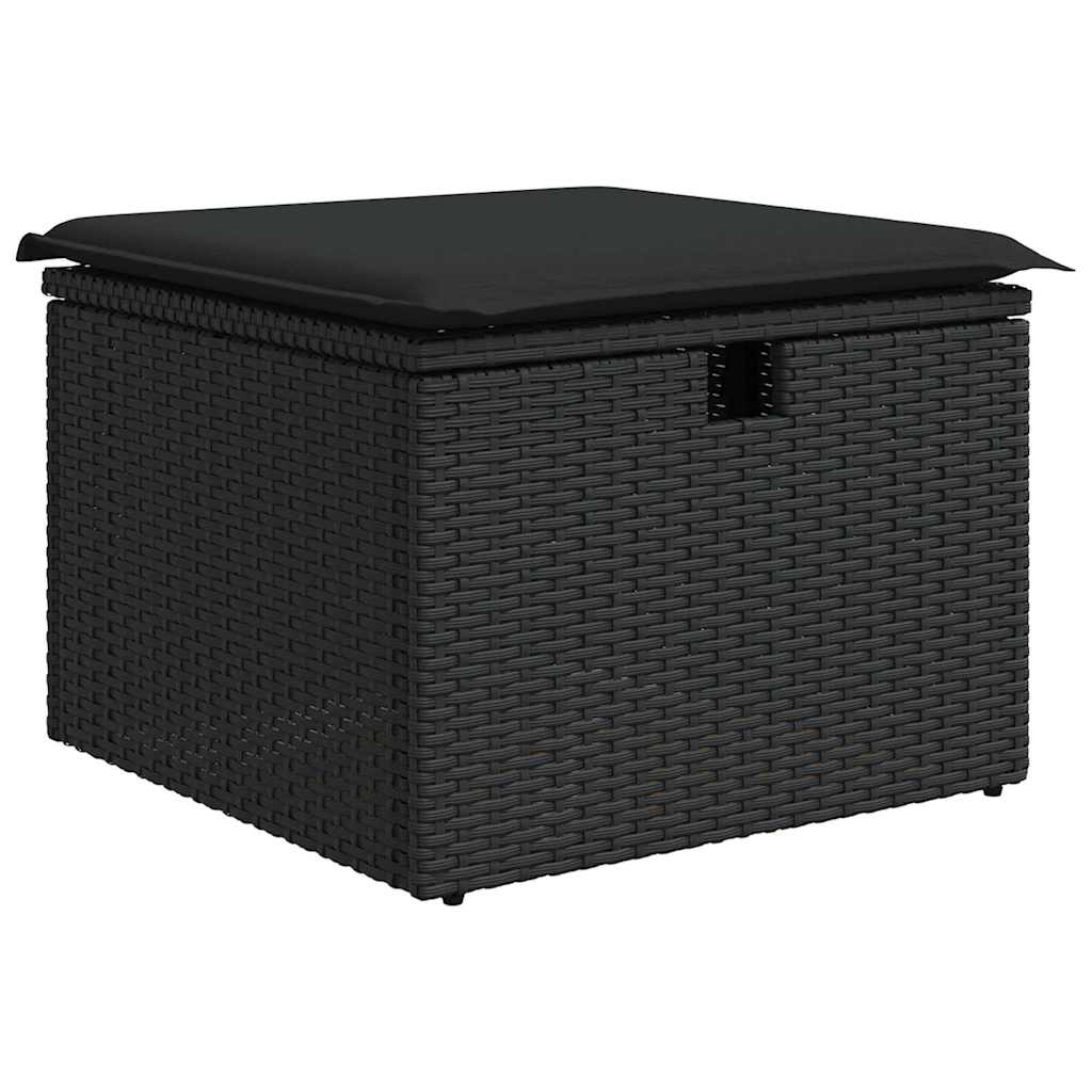 Set Divano da Giardino 4 pz Nero polyrattan | homemem39