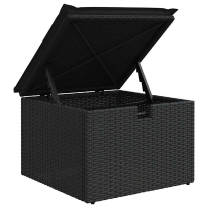 Set Divano da Giardino 6 pz Nero polyrattan | homemem39
