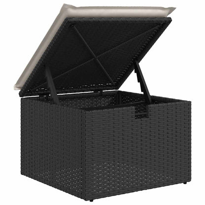 Set di divani 6 pz Nero e Crema polyrattan | homemem39