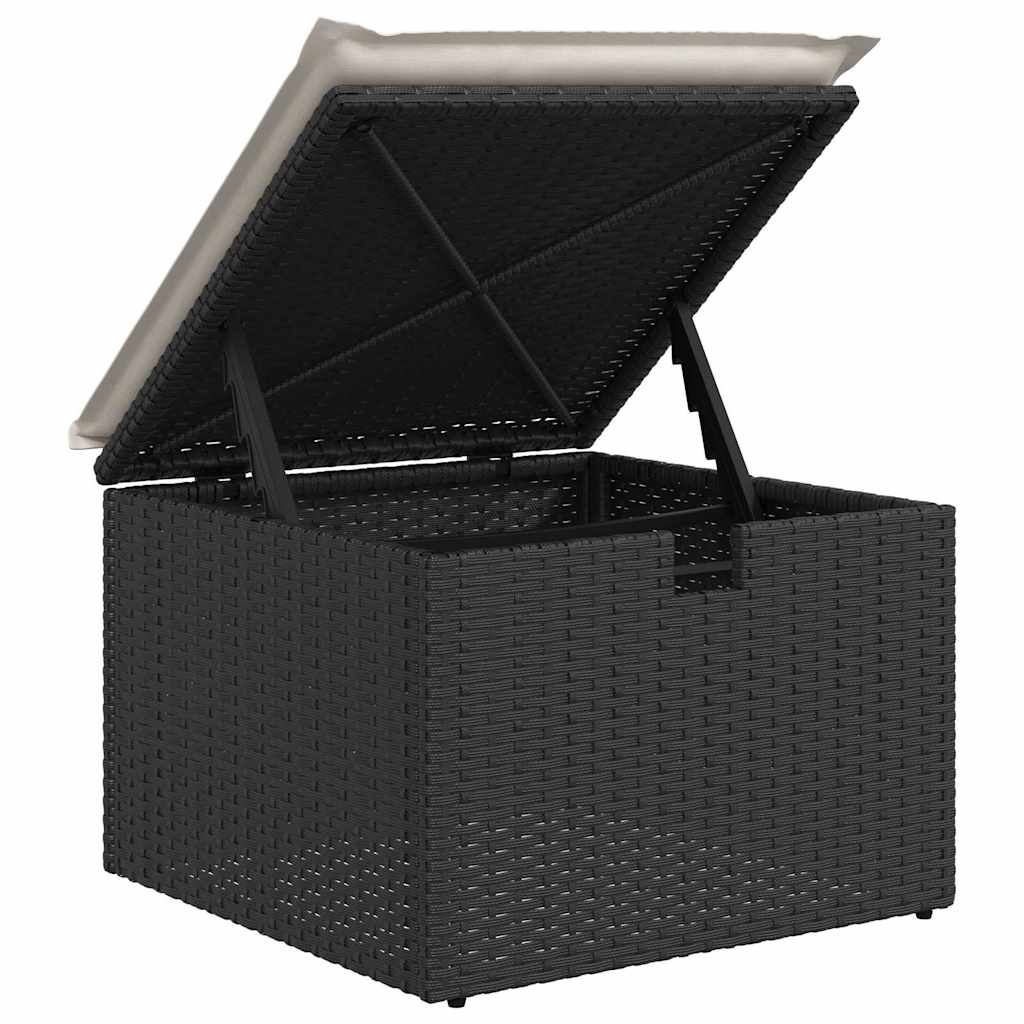 Set di divani 7 pz Nero e Crema polyrattan | homemem39