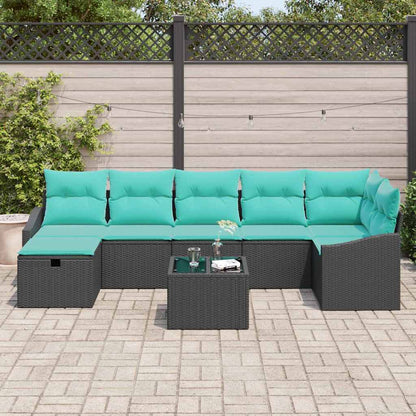 Set di divani con cuscino con archiviazione 8 pcs polyrattan | homemem39