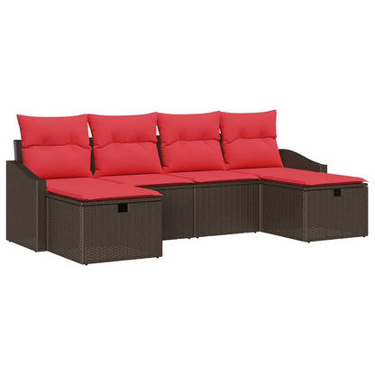 Set Divano da Giardino 6 pz polyrattan | homemem39