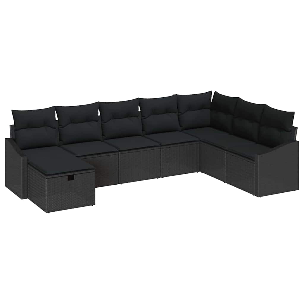 Set Divano da Giardino con cuscino 8 pcs polyrattan | homemem39