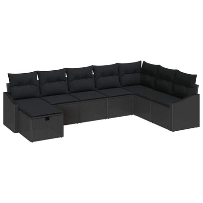 Set Divano da Giardino con cuscino 8 pcs polyrattan | homemem39