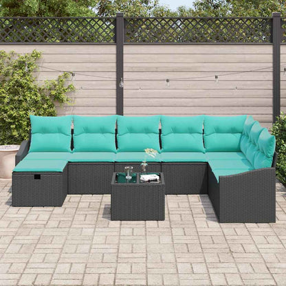 Set Divano da Giardino 9 pcs polyrattan | homemem39