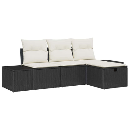 Set Divano da Giardino 4 pz polyrattan | homemem39
