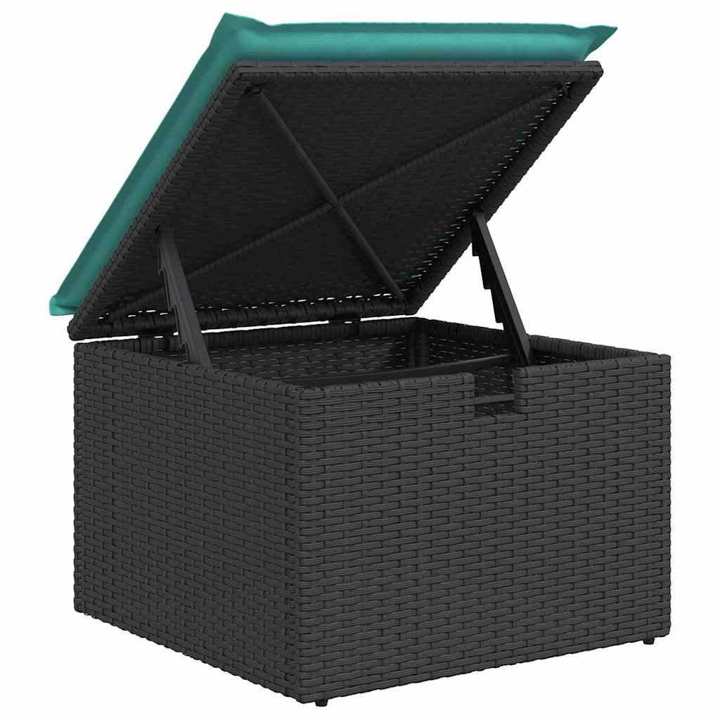 Set Divano da Giardino 7 pz Nero polyrattan | homemem39