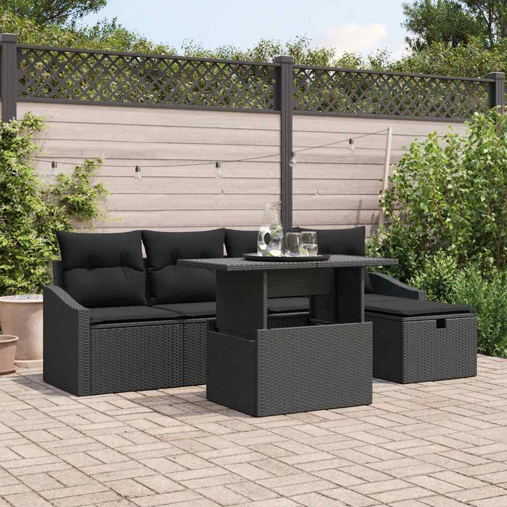 Set Divano da Giardino 6 pz polyrattan | homemem39