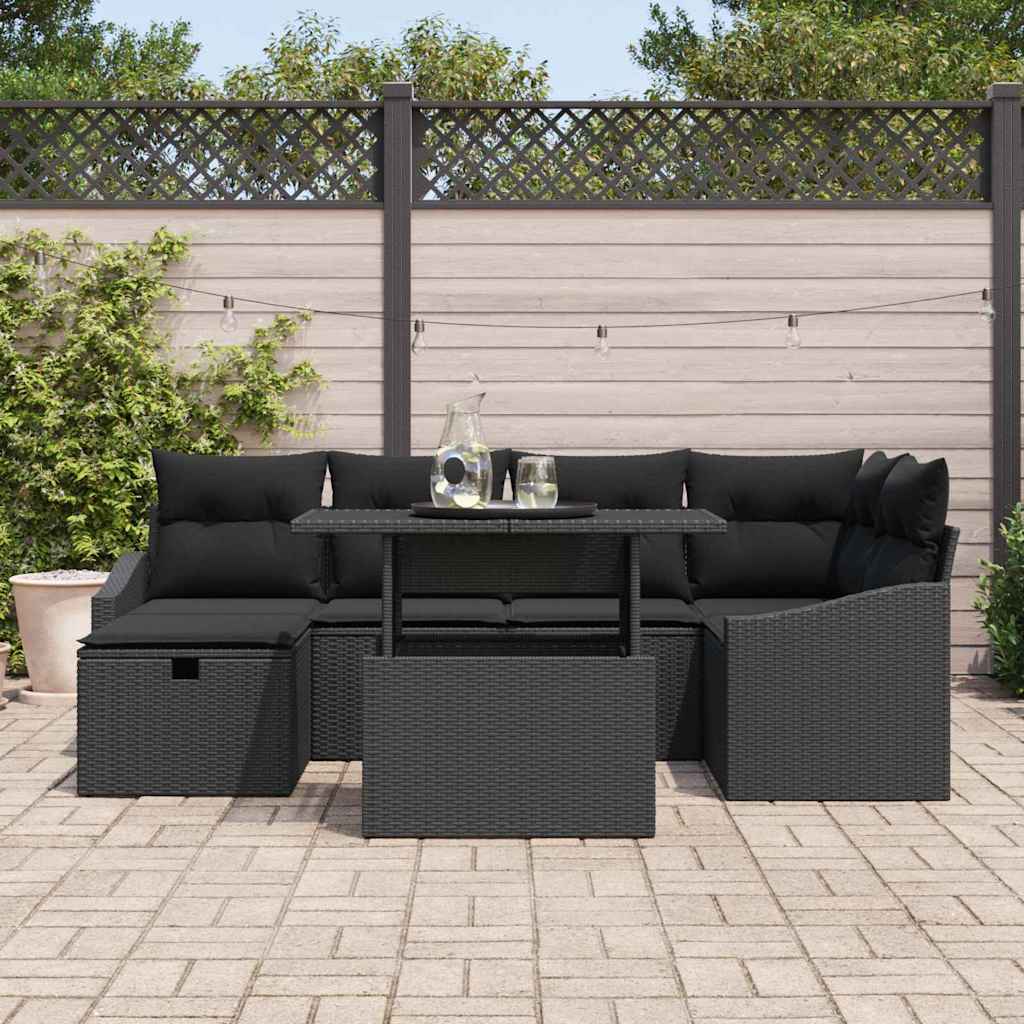 Set Divano da Giardino 7 pz polyrattan | homemem39