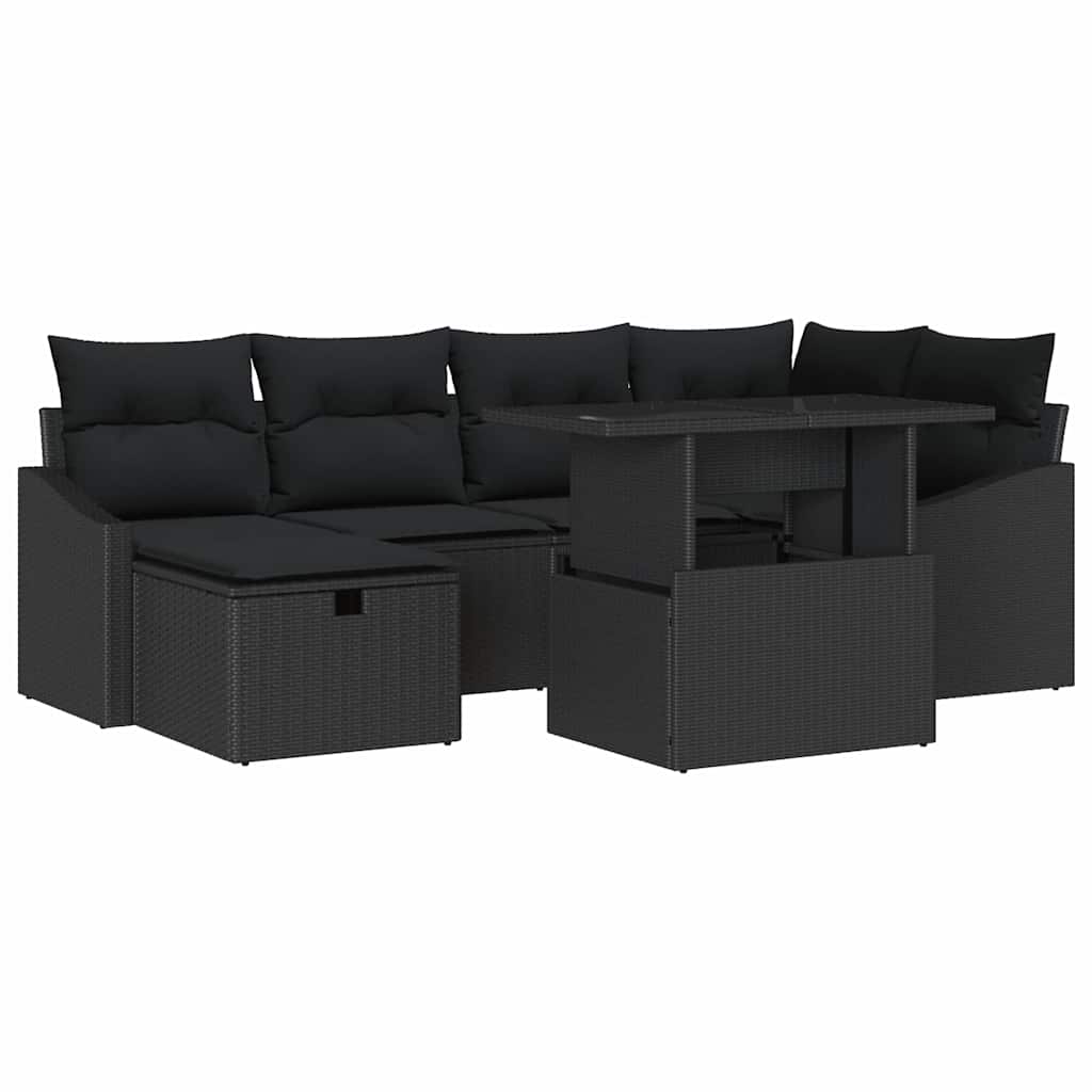 Set Divano da Giardino 7 pz polyrattan | homemem39