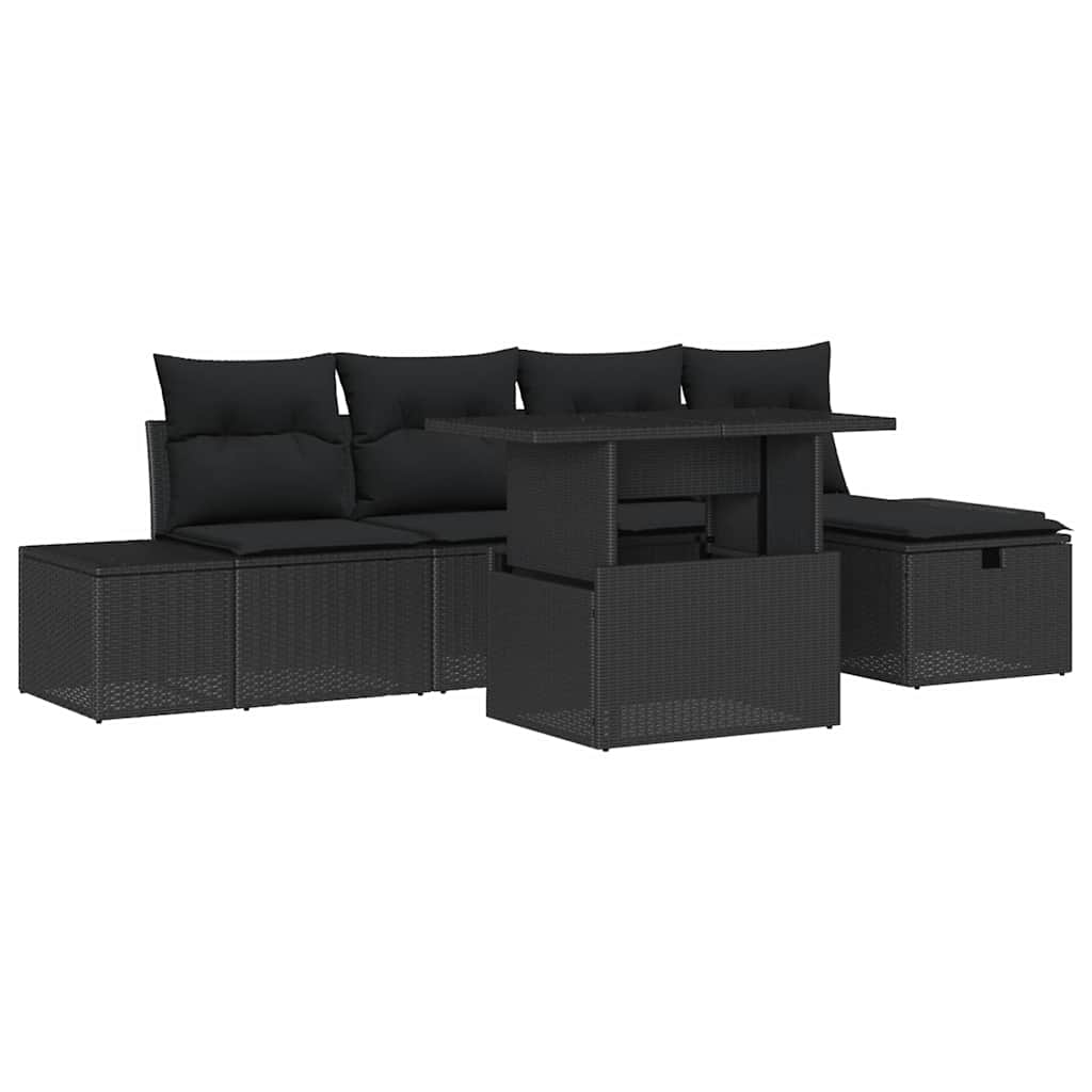 Set Divano da Giardino 6 pz Poly Rattan | homemem39