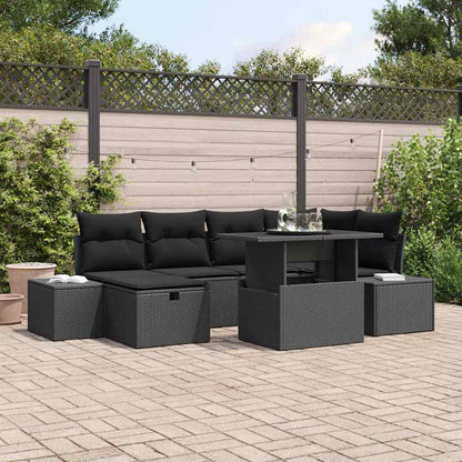 Set Divano da Giardino 7 pz polyrattan