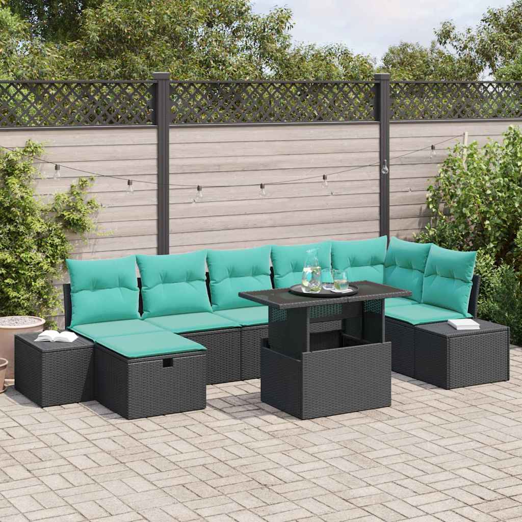 Set Divano da Giardino 8 pz polyrattan | homemem39