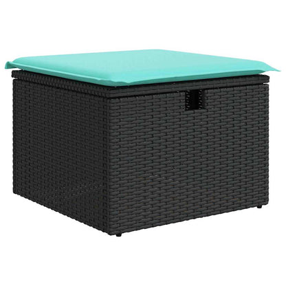 Set Divano da Giardino 6 pz Nero polyrattan - homemem39
