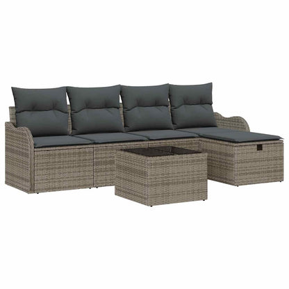 Set Divano da Giardino 6 pz Poly Rattan | homemem39