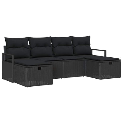 Set di divani con cuscino 5 pcs polyrattan | homemem39