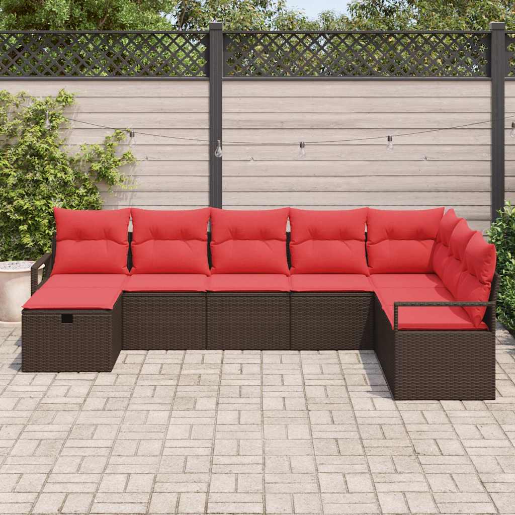 Set di divani con cuscino 6 pcs polyrattan | homemem39