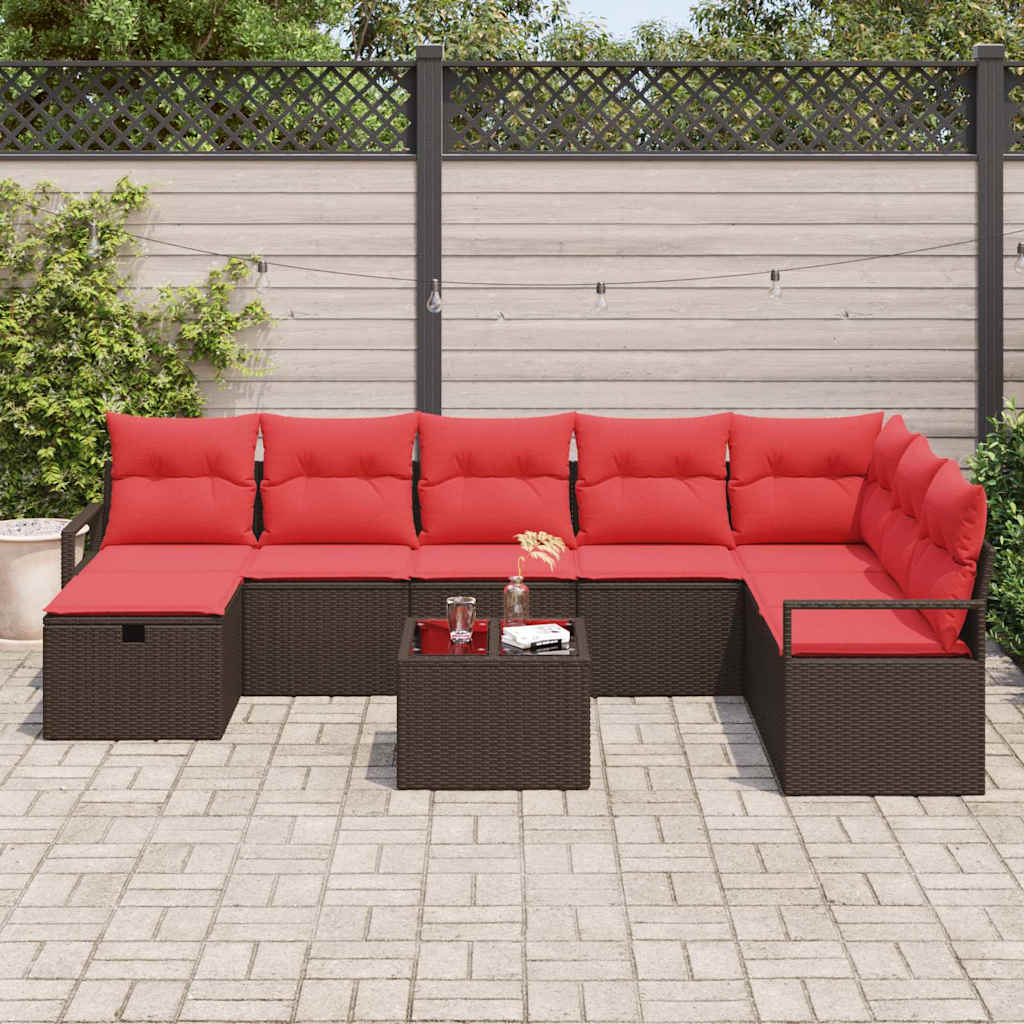 Set di divani con cuscino 5 pcs polyrattan | homemem39