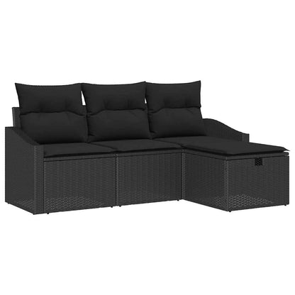 Set di divani con cuscino 4 pcs polyrattan | homemem39
