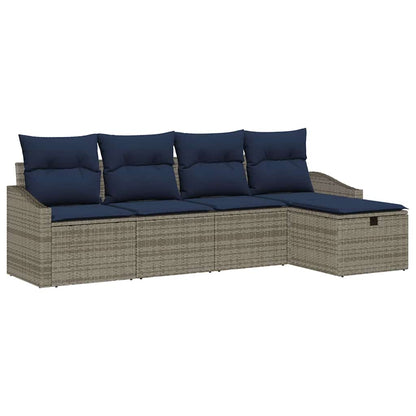 Set di divani con cuscino 5 pcs polyrattan | homemem39