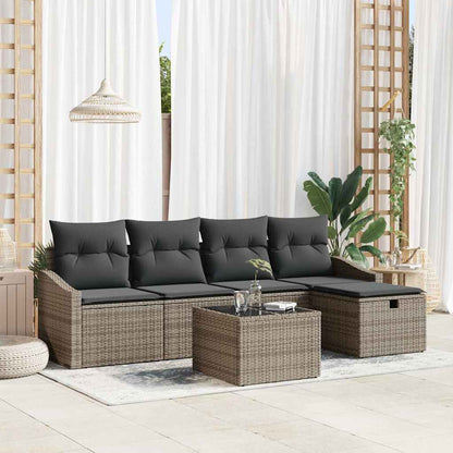 Set di divani con cuscino 5 pcs polyrattan | homemem39