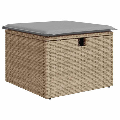 Set Divano da Giardino 6 pcs Beige 55 x 55 x 37 cm Poly Rattan