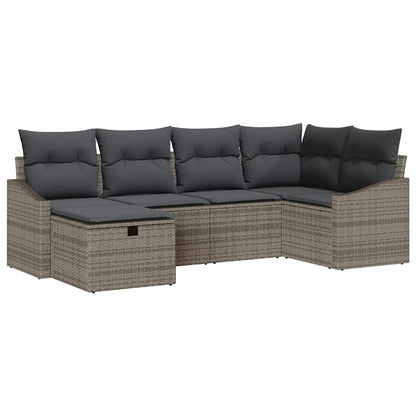Set di divani con cuscino 7 pcs polyrattan | homemem39