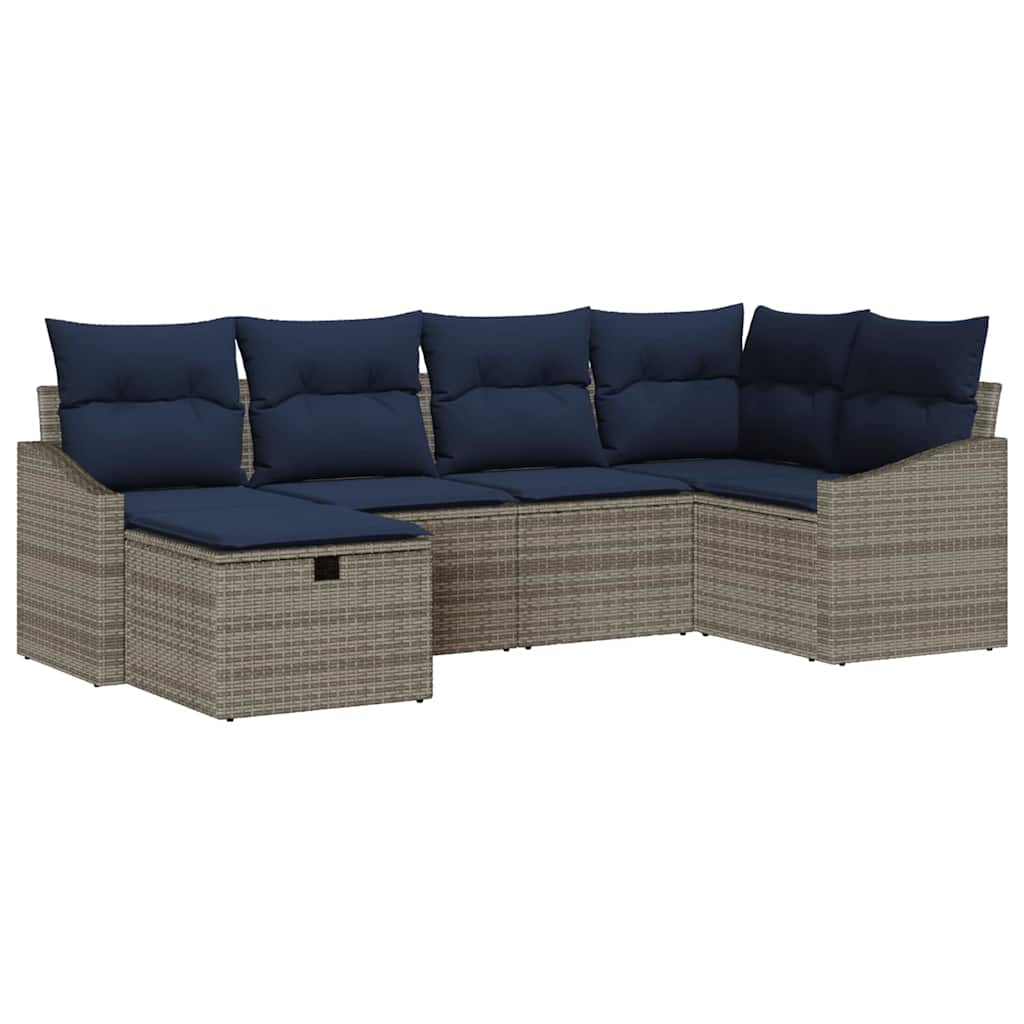 Set di divani con cuscino 3 pcs polyrattan | homemem39