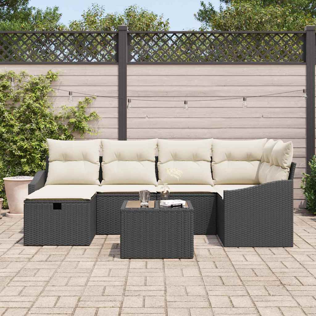 Set di divani con cuscino 6 pcs polyrattan | homemem39