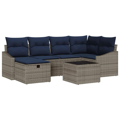 Set di divani con cuscino 3 pcs polyrattan | homemem39