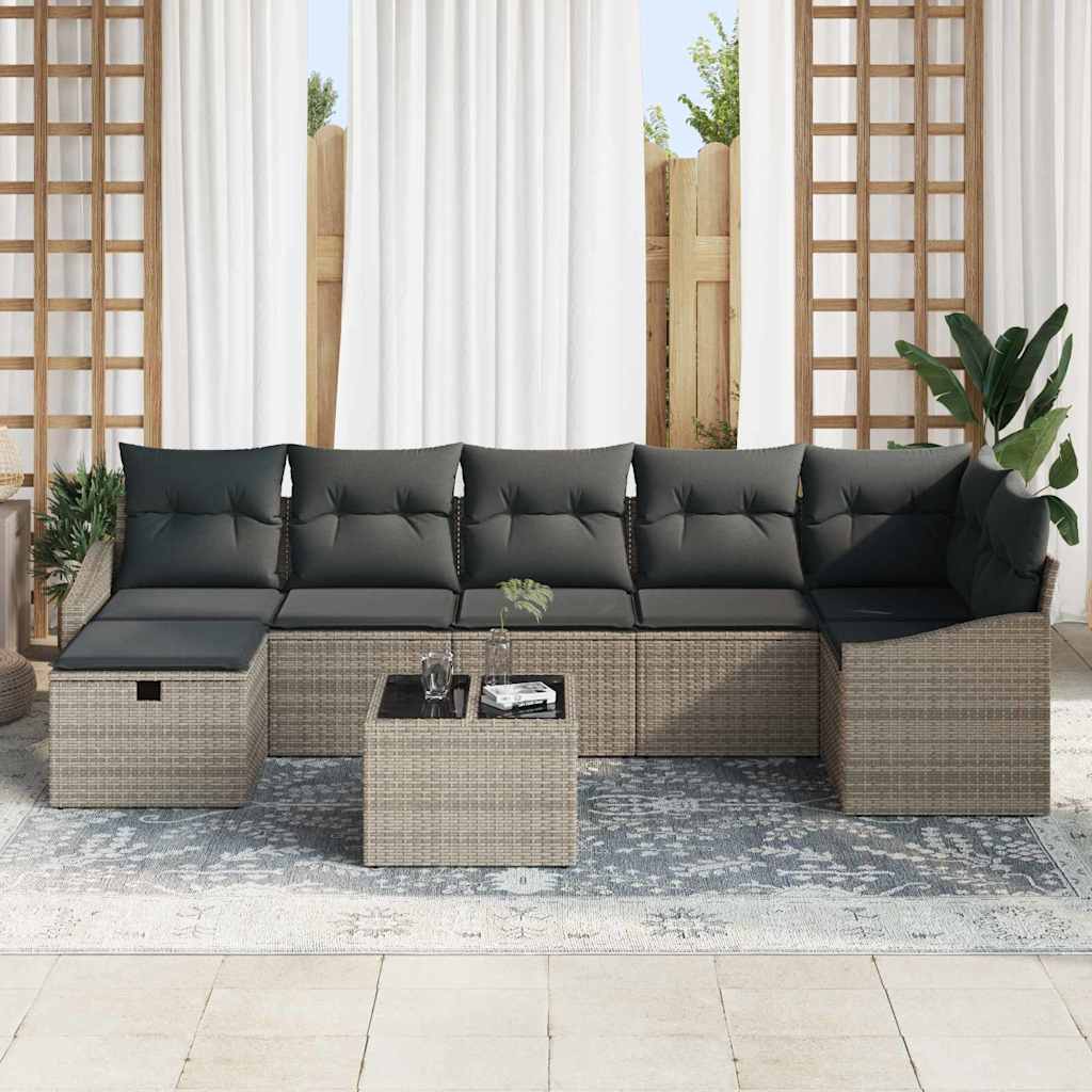 Set di divani con cuscino 8 pcs polyrattan | homemem39