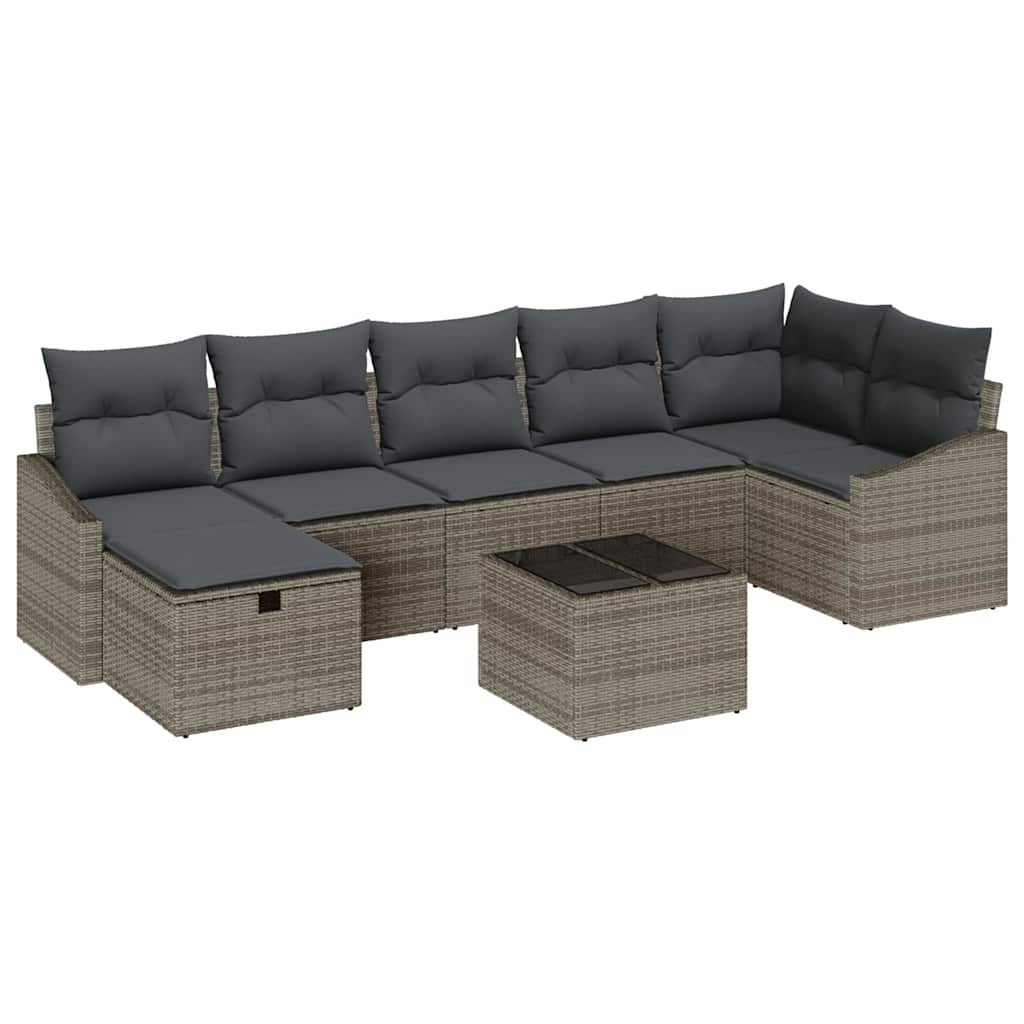 Set di divani con cuscino 8 pcs polyrattan | homemem39