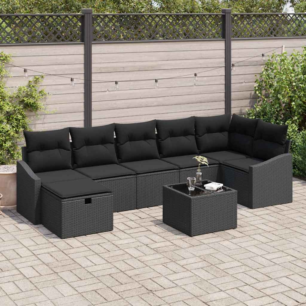 Set di divani con cuscino 8 pcs polyrattan | homemem39