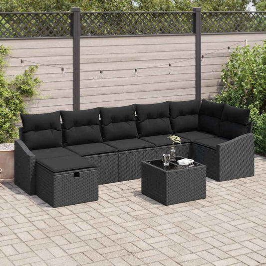 Set di divani con cuscino 8 pcs polyrattan