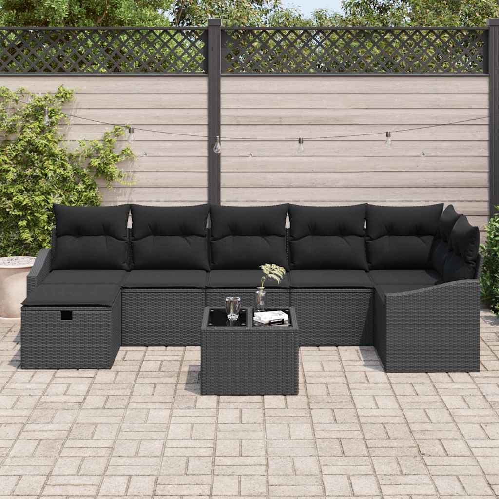 Set di divani con cuscino 8 pcs polyrattan | homemem39