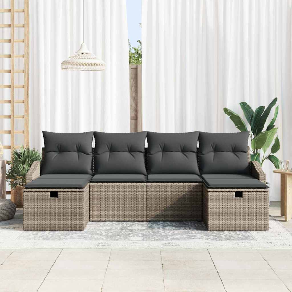 Set di divani con cuscino 6 pcs polyrattan | homemem39