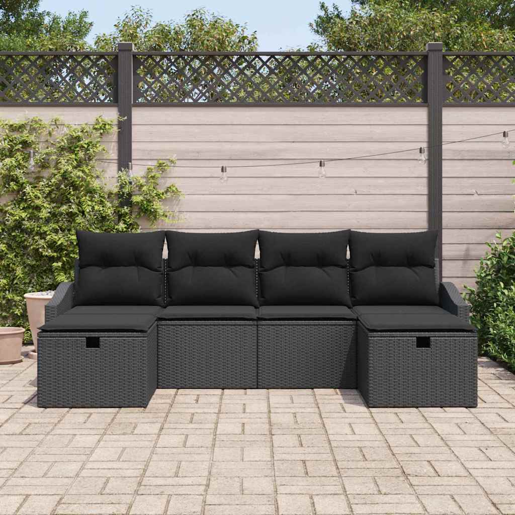 Set di divani con cuscino 6 pcs polyrattan | homemem39
