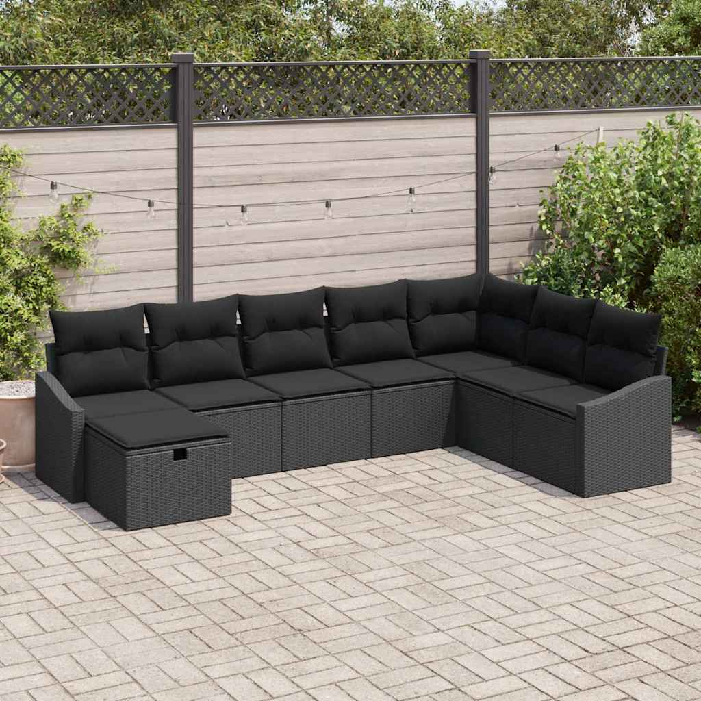 Set di divani con cuscino 8 pcs polyrattan | homemem39