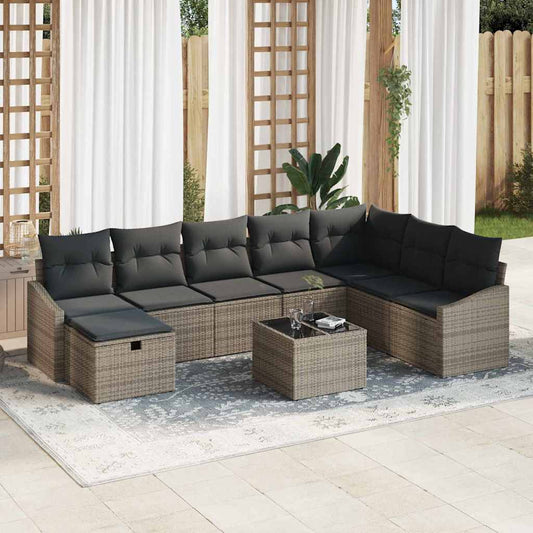 Set di divani 8 pz polyrattan | homemem39