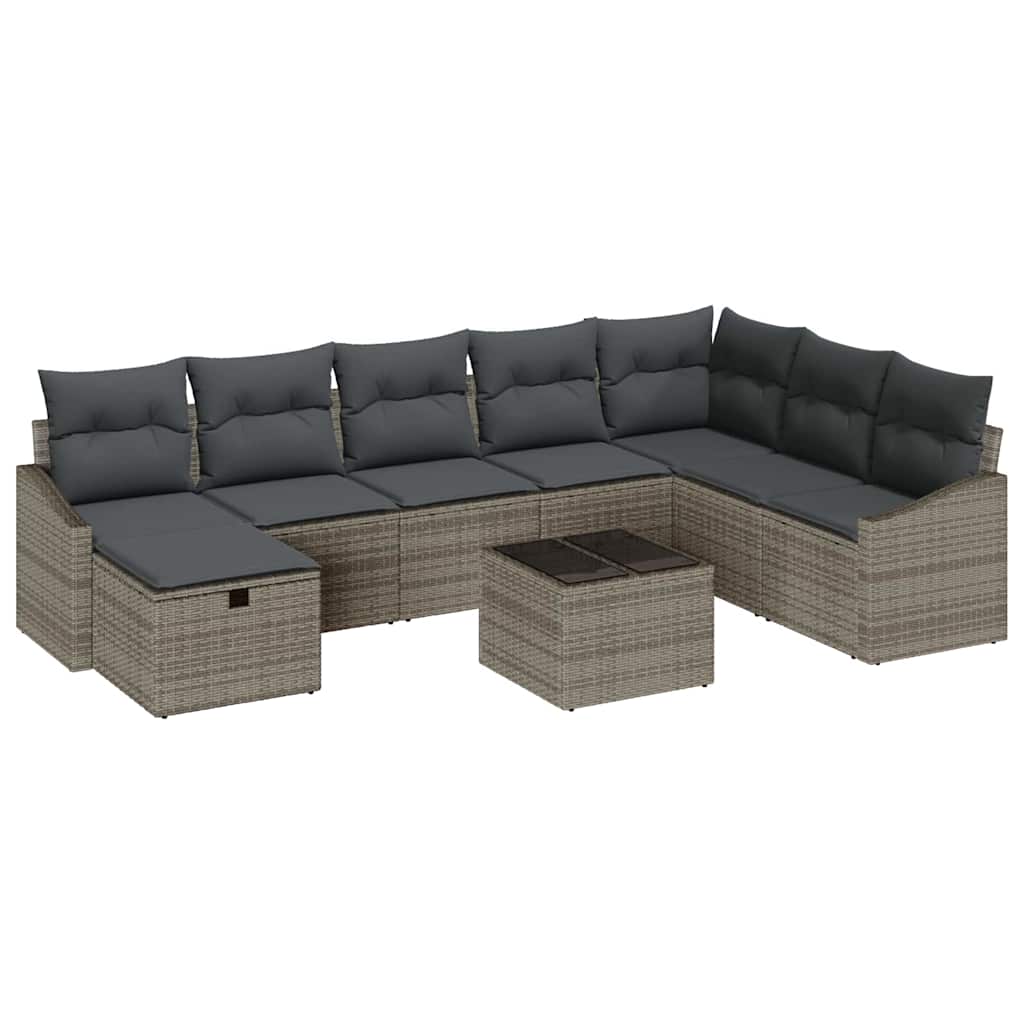 Set di divani con cuscino 8 pcs polyrattan | homemem39
