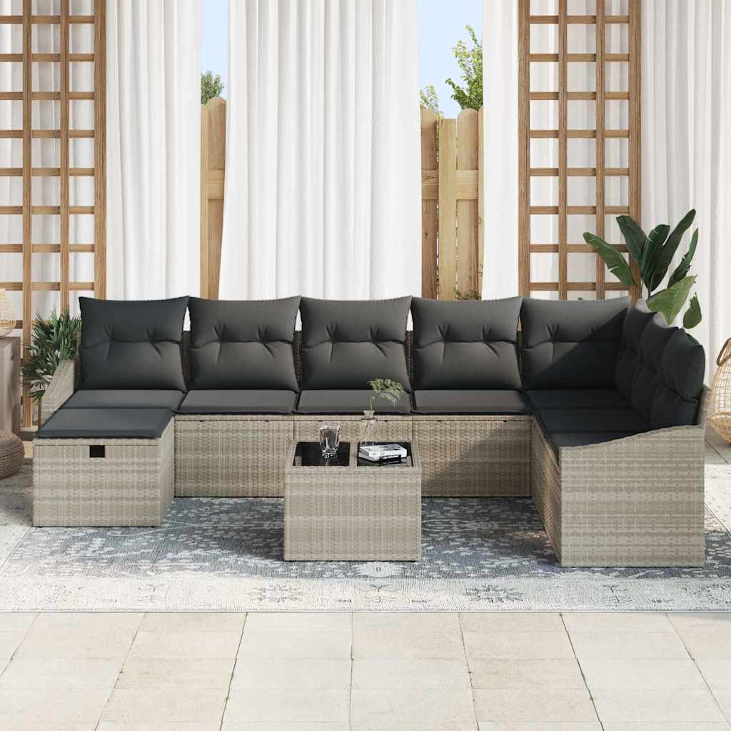 Set di divani 9 pz polyrattan | homemem39