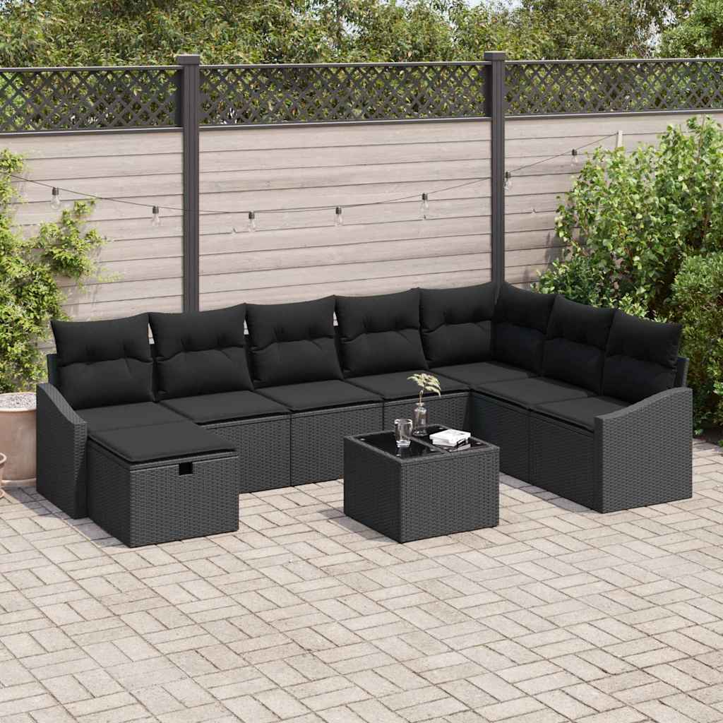 Set di divani con cuscino 8 pcs polyrattan | homemem39