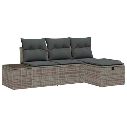 Set di divani con cuscino 4 pcs polyrattan | homemem39