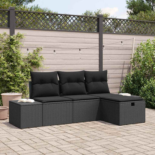 Set di divani 4 pz polyrattan | homemem39