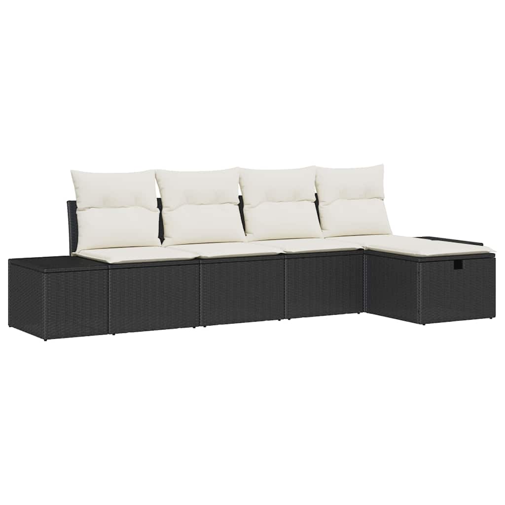 Set di divani con cuscino 5 pcs polyrattan | homemem39