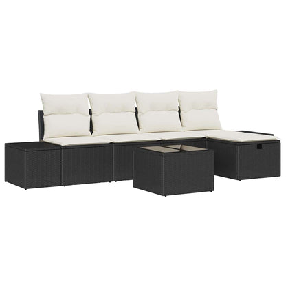 Set di divani con cuscino 6 pcs polyrattan | homemem39