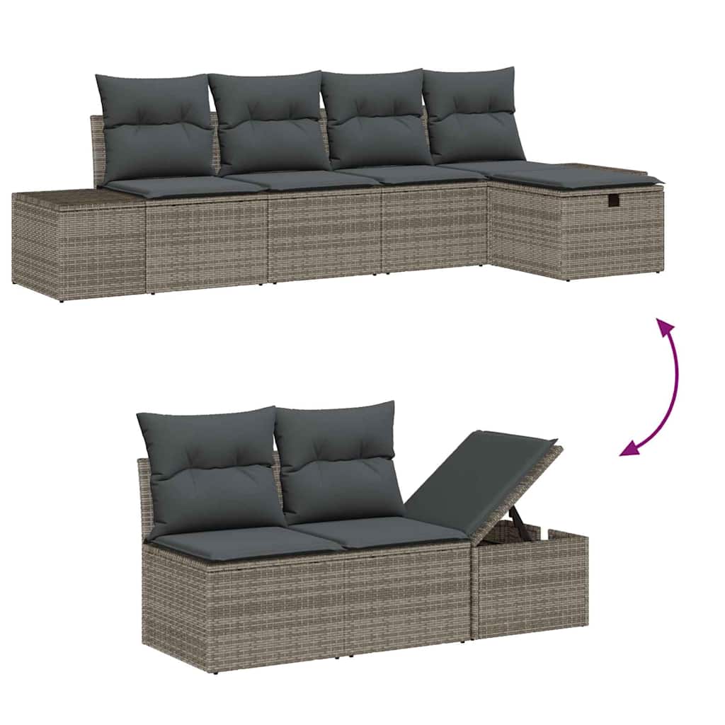 Set di divani 5 pz polyrattan | homemem39