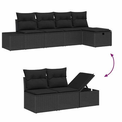 Set di divani 5 pz polyrattan