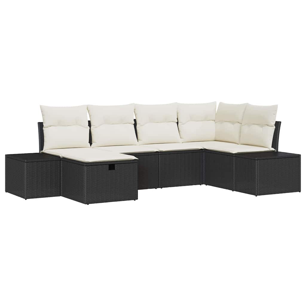 Set di divani con cuscino 7 pcs polyrattan | homemem39