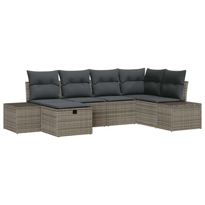 Set di divani con cuscino 7 pcs polyrattan | homemem39